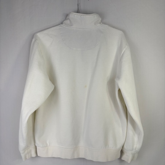 Southern Proper Off White Quarter Zip Pullover Sweatshirt Plaid Lined Size L - Picture 5 of 10